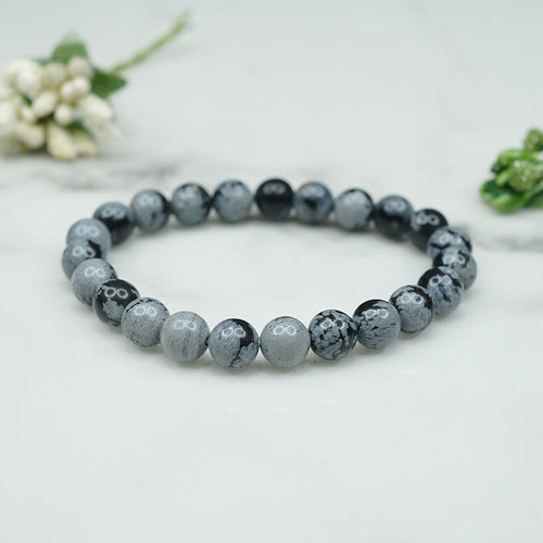 Snowflake Obsidian Bracelet