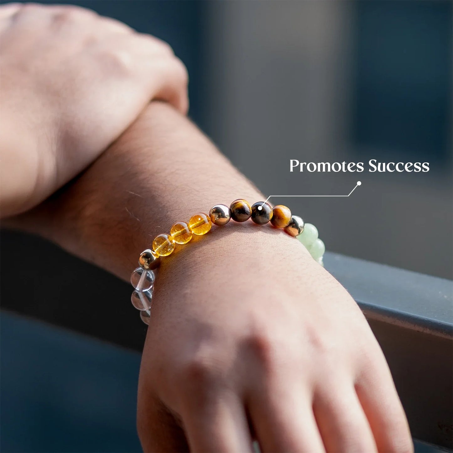 Money Magnet Fusion Band - Pyrite, Tiger Eye, Citrine & Aventurine Beads